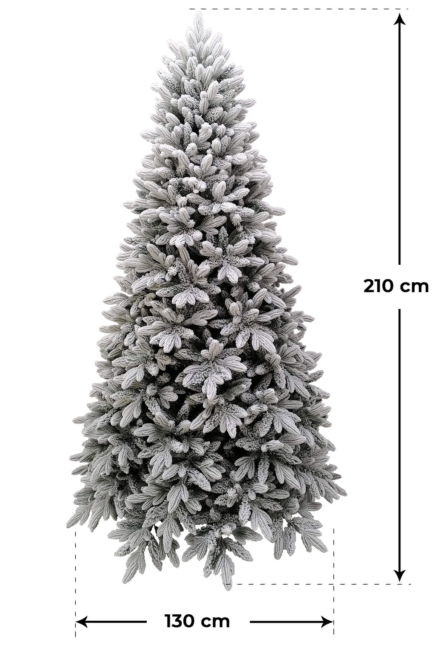 Albero di Natale Artificiale Innevato 270 cm 109 Rami Acero del Gargano Verde