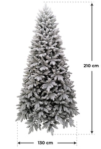 Albero di Natale Artificiale Innevato 270 cm 109 Rami Acero del Gargano Verde