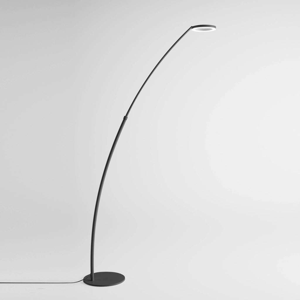 Lampada da Terra GPIN30 - Piantana LED 25W 3000K 1442lm Orientabile Nero Opaco con Accensione a Pedale - Gealuce