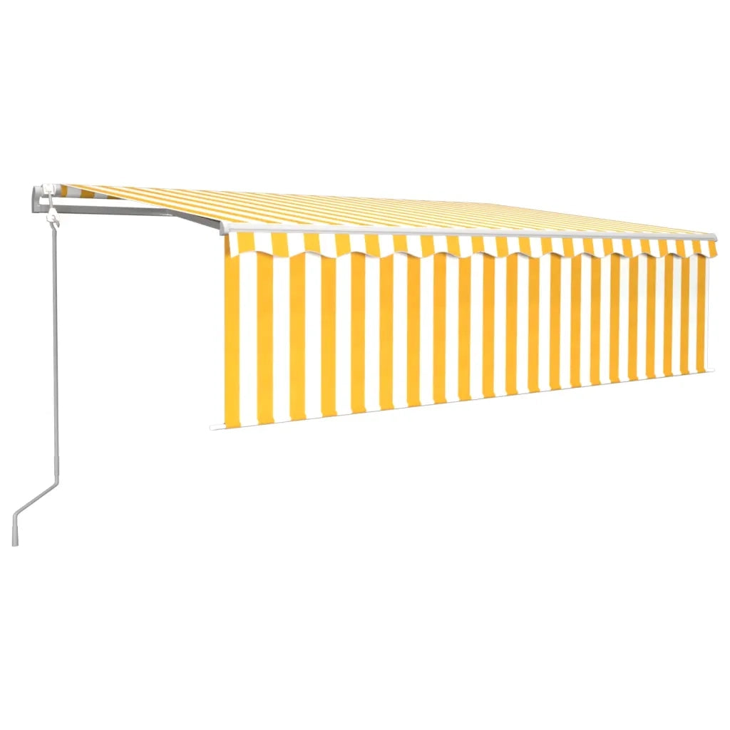 TendaAutomatica con Sensore Vento LED 5x3m Gialla/Bianca cod mxl 80596