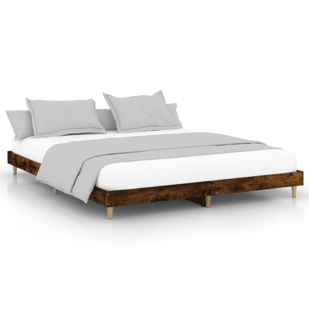 Giroletto senza Materasso Rovere Fumo 160x200 cm in Truciolato
