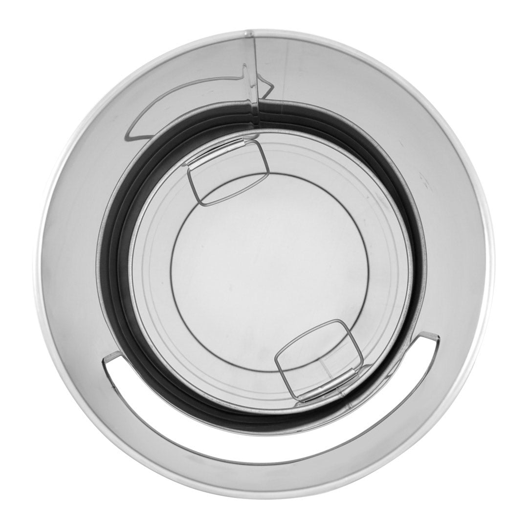 Cestino Gettacarte Posacenere Ø24,7 cm in Acciaio 10L per Interno Esterno