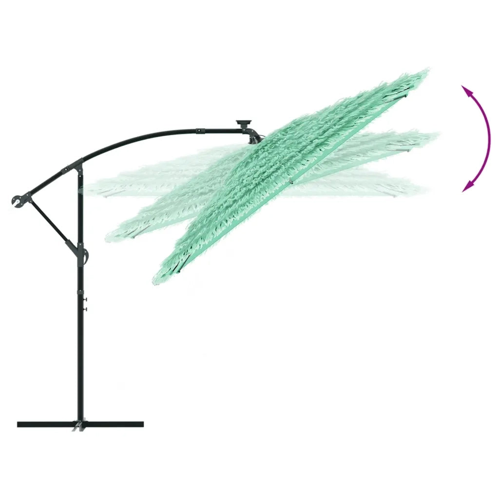 vidaXL Ombrellone Giardino con Palo in Acciaio Verde 246x246x230 cm