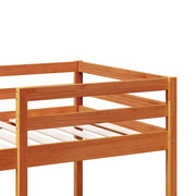 vidaXL Giroletto Soppalco senza Materasso Marrone Cera 80x200cm Pino
