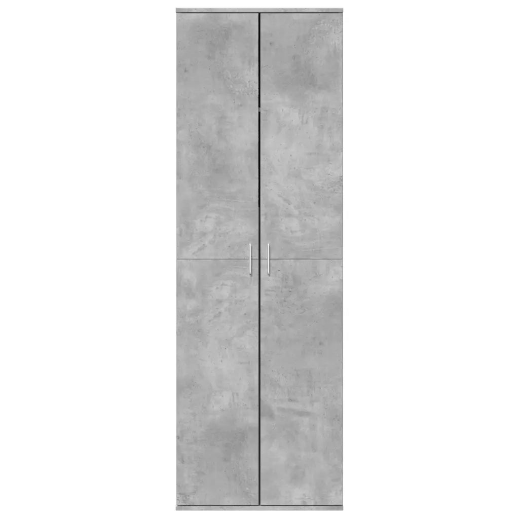 Credenza-Buffet-Armadio da cucina Grigio Cemento 60x35x180 cm in Legno Multistrato