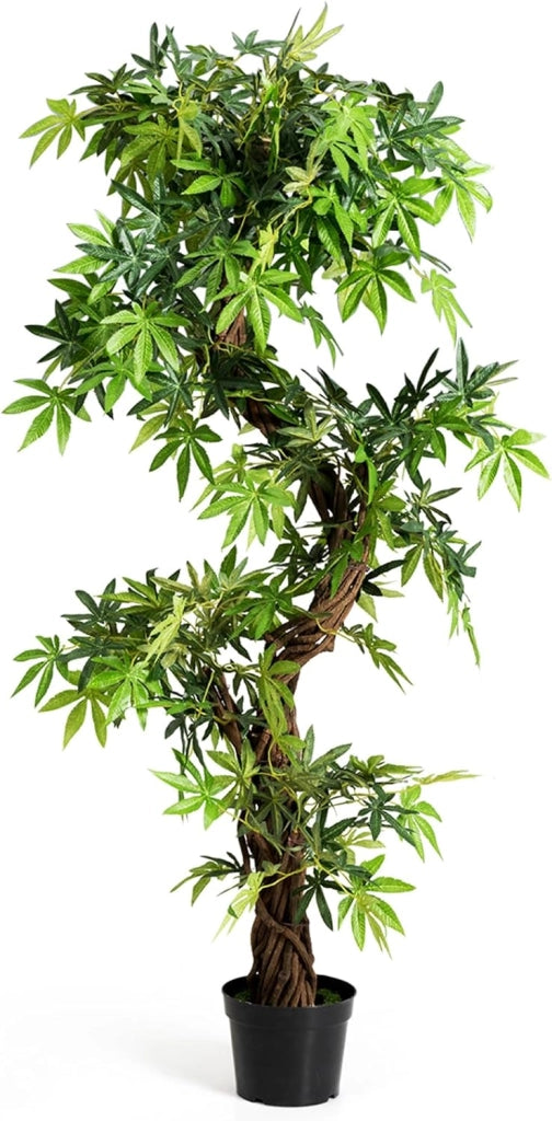 Pianta Finta da Interno ed Esterno, Albero Artificiale in Legno e Plastica, Pianta Artificiale per Salotto, Camera da Letto e Balcon, 160 x 19 x 19 cm
