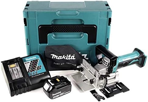 DPJ 180 RT1J - Fresa a batteria agli ioni di litio da 18 V in Makpac + 1 batteria da 5,0 Ah + caricatore