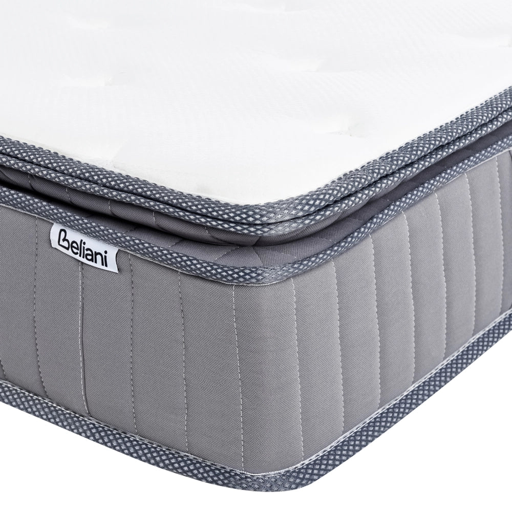 Materasso a molle insacchettate EU misura matrimoniale 160 x 200 cm con imbottitura in memory foam rinfrescante rivestimento rimovibile 3 piedi dura rigidità design moderno trapuntato