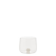Bilia Tumbler Junior Set da 6 bicchieri per liquori e amari in vetro borosilicato bianco con sfera decorativa, design raffinato ed elegante