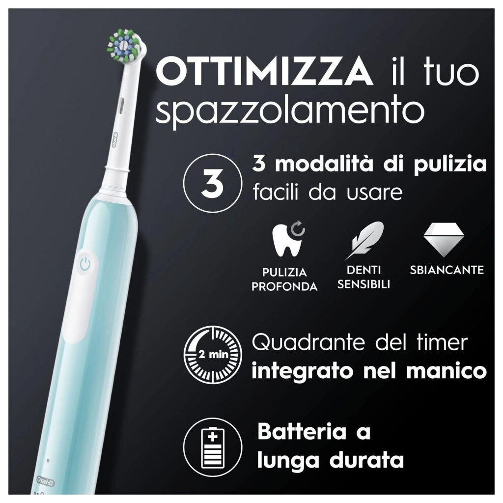 Oral-B Pro 1 Sensitive Clean Adulto Spazzolino rotante-oscillante Blu