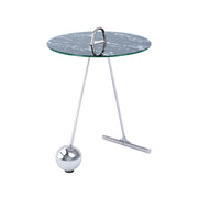 Tavolino di design Pendulum in vetro effetto marmo