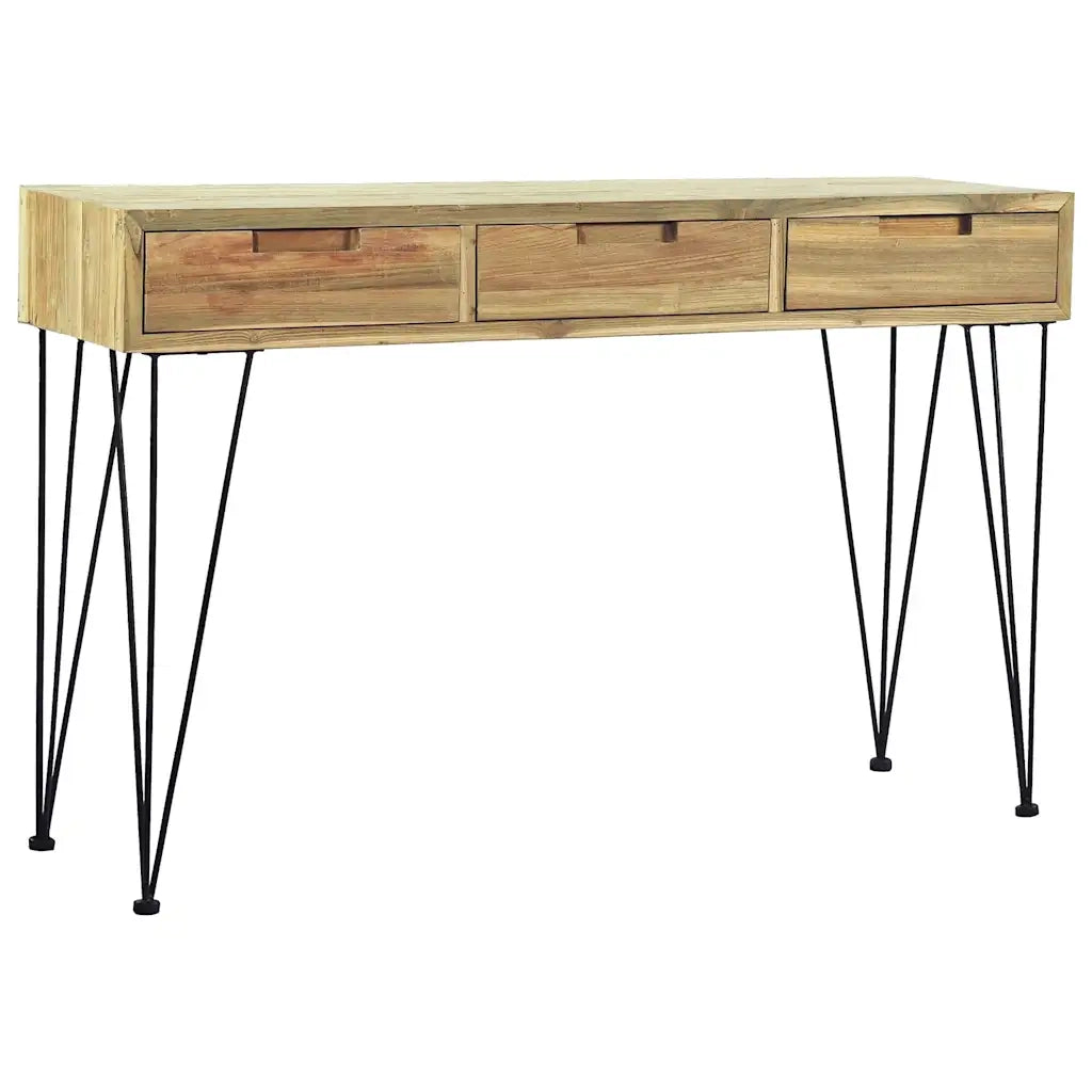 Tavolo Consolle 120x35x76 cm in Legno Massello di Teak cod mxl 18769
