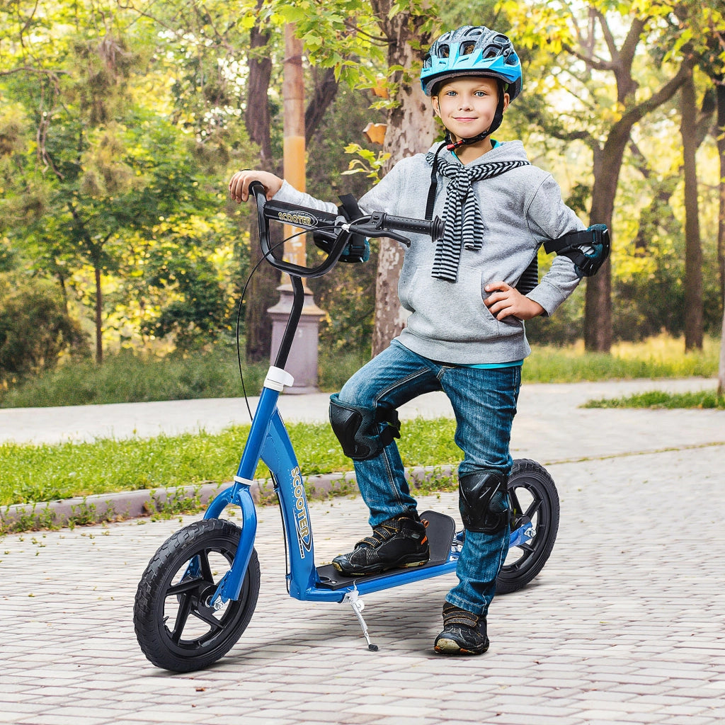 Trottinette Bambini con Freni e B¨¦quille ¨C zephmum ¨C Acero, Blu, 30 cm