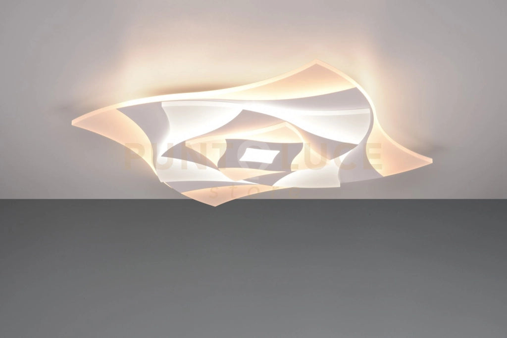AKITA PLAFONIERA LED 56W 6550lm, 3000 - 6500K 3D QUADRATA CON TELECOMANDO MULTIFUNZIONE 48CMX48CM DIMMERABILE