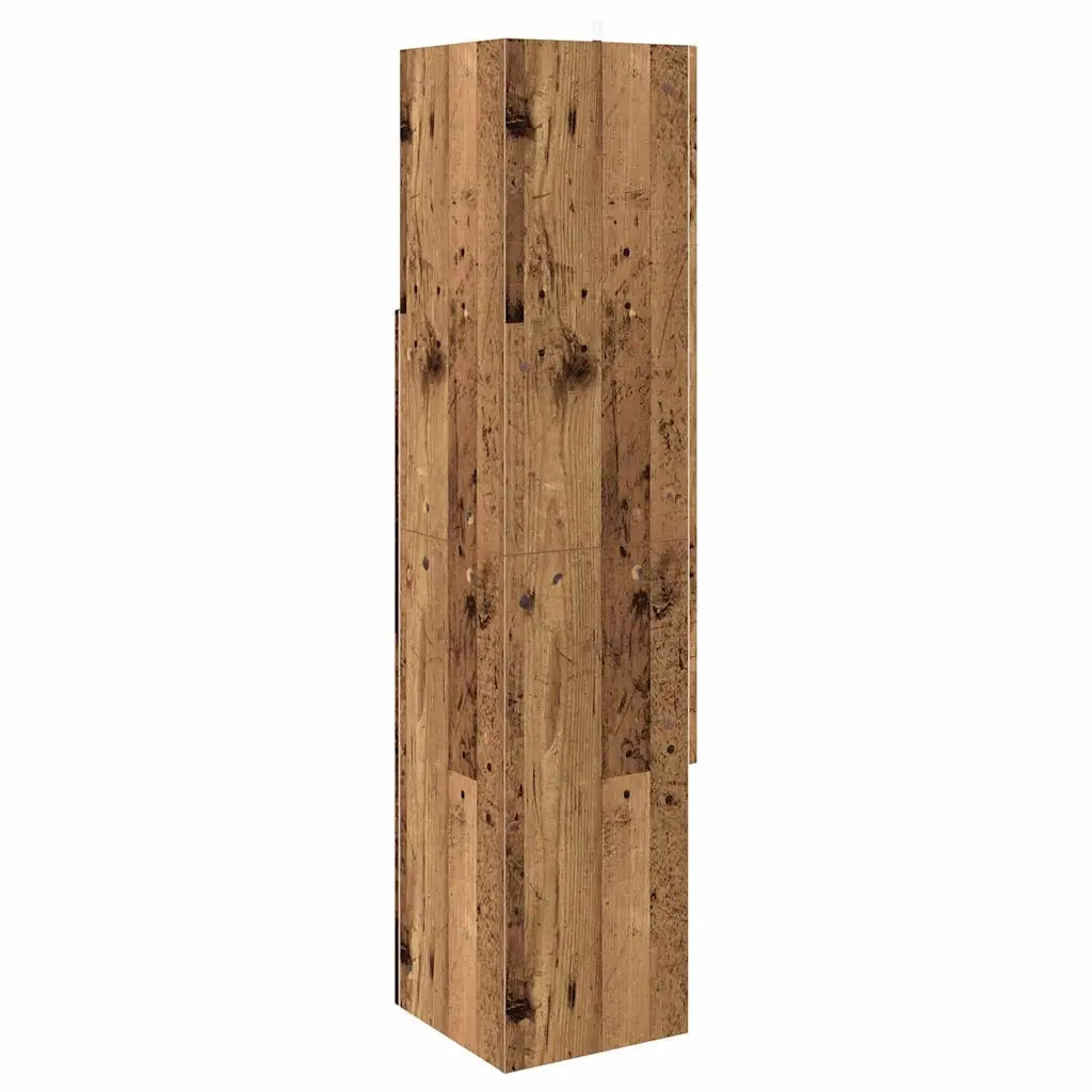 Mobile angolare Legno vecchio 32x32x140cm Legno multistrato 889883