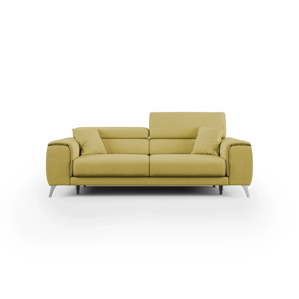 Fusion Divano con sedute allungabili in tessuto smacchiabile T05 185 cm giallo