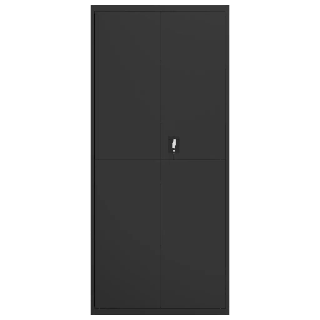 Armadio Classificatore Nero 90x40x240 cm in Acciaio 3188327