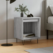 Comodino-Tavolino da notte Grigio Sonoma 40x35x50 cm in Legno Multistrato 158269