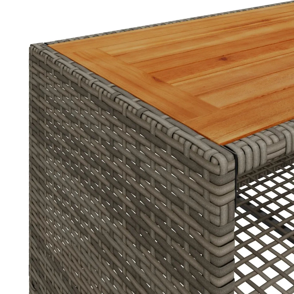 Set Divani da Giardino 4 pz con Cuscini in Polyrattan Grigio