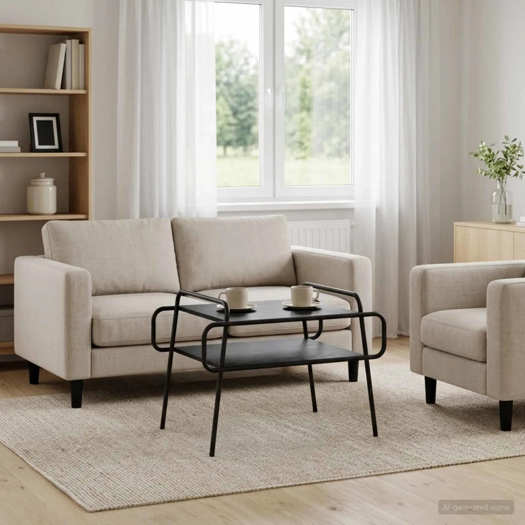 Tavolino da salotto Rovere Nero 70 x 50 x 51 cm 8007768