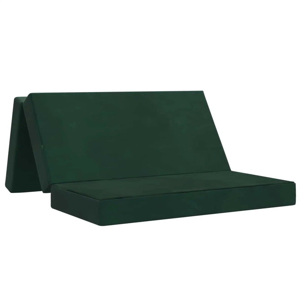 Divano Letto Pieghevole 160 x 67 x 45 cm Verde Scuro 900241