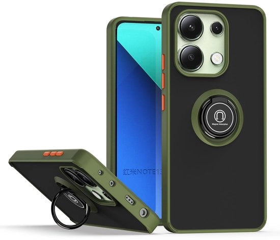 Custodia per Xiaomi Redmi Note 13 4G - Resistente allo shock con Orecchino di fissaggio