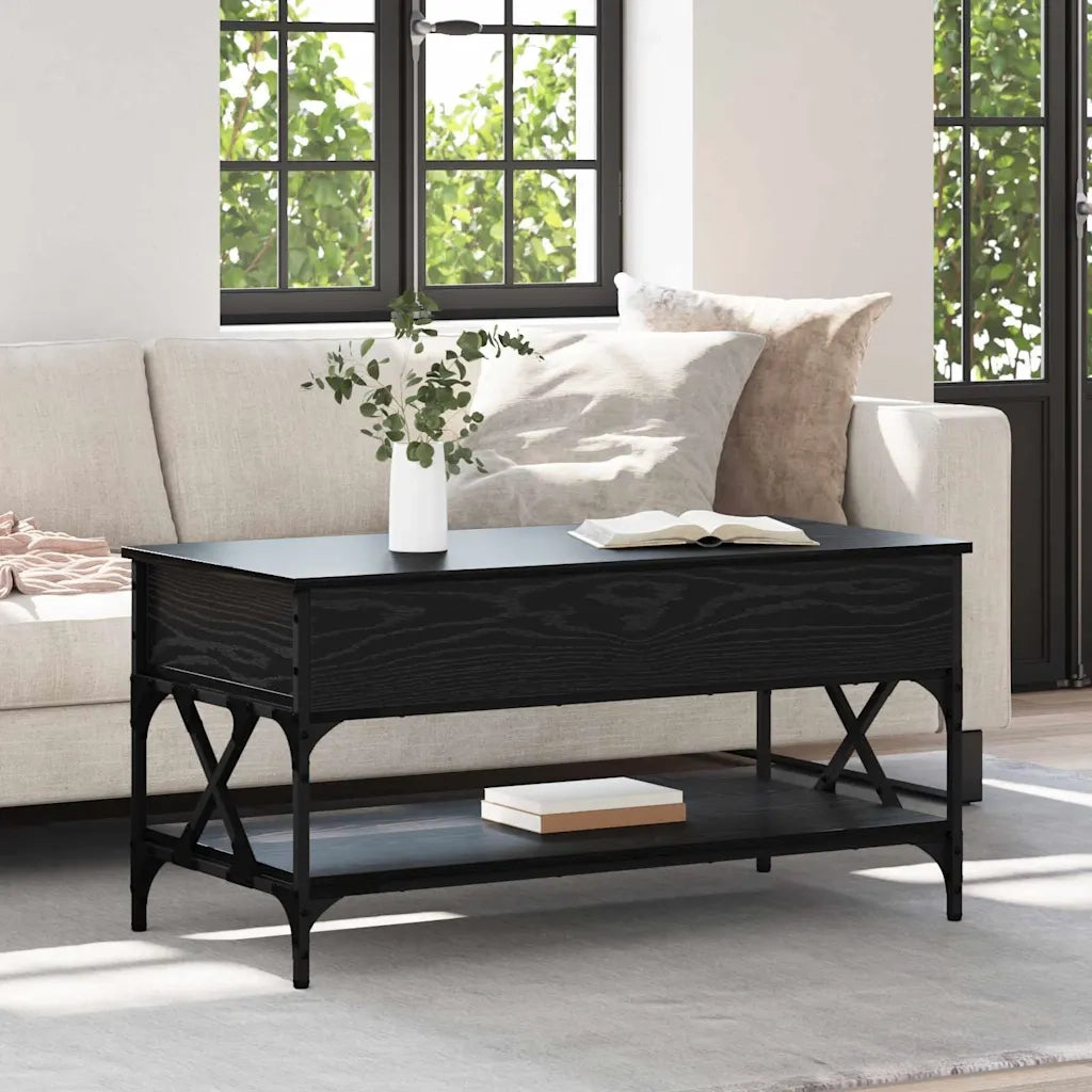 Tavolino da salotto Rovere Nero 100 x 50 x 50 cm 883043