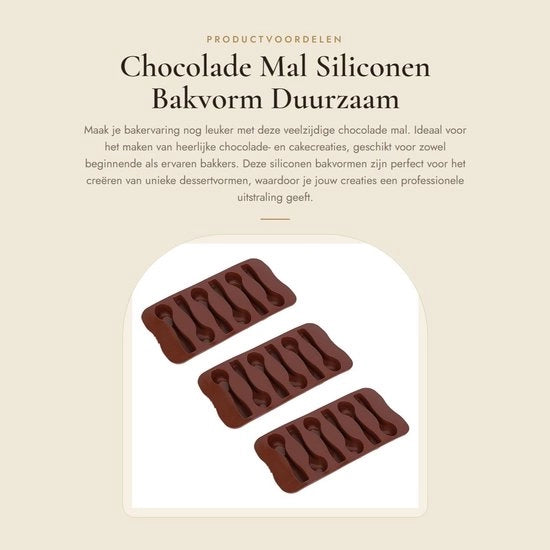 Forma per dolci in silicone da 3 pezzi - Durevole - Antiscivolo - Temperatura di utilizzo - 21x11 cm - Leggero - Forma per torta