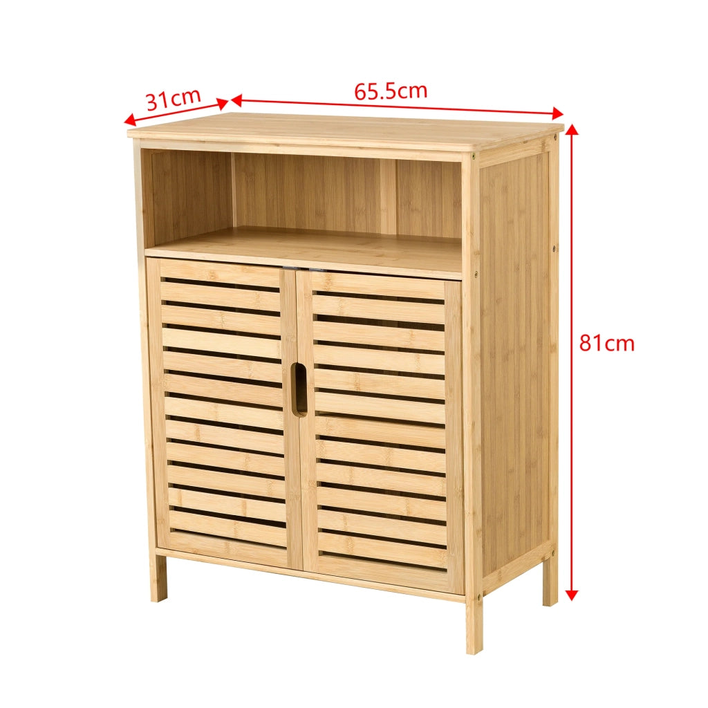 Mobile contenitore Eslöv con 2 ante 81 x 655 x 31 cm in bambù 03_0006846