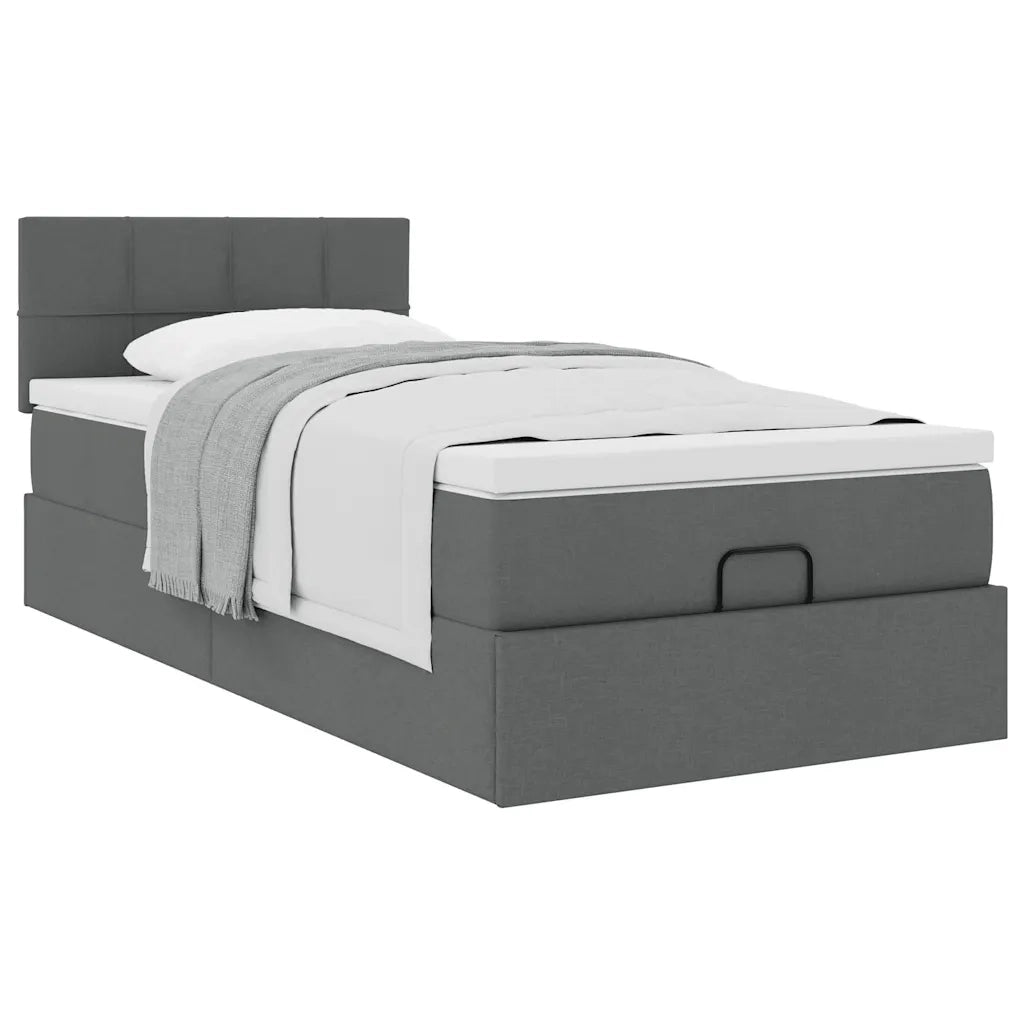 Struttura Letto Pouf con Materasso 90x190 cm in Tessuto 3311422