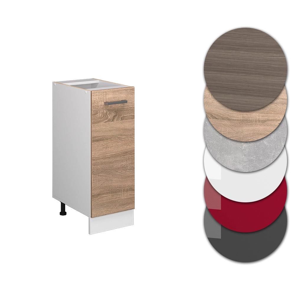 Armadio cucina dispensa alto R-Line Sonoma/Bianco 30 cm senza piano di lavoro Vicco