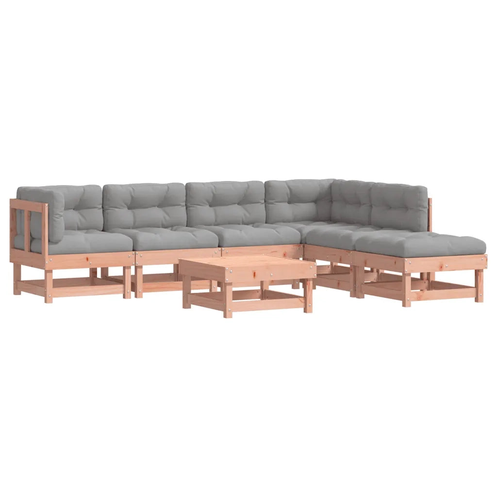 Set Divani Giardino 7 pz con Cuscini Legno Massello di Douglas 3185960