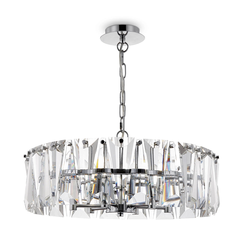 Maytoni Lampadario contemporaneo Puntes 6 luci E14 cromo metallo cristallo