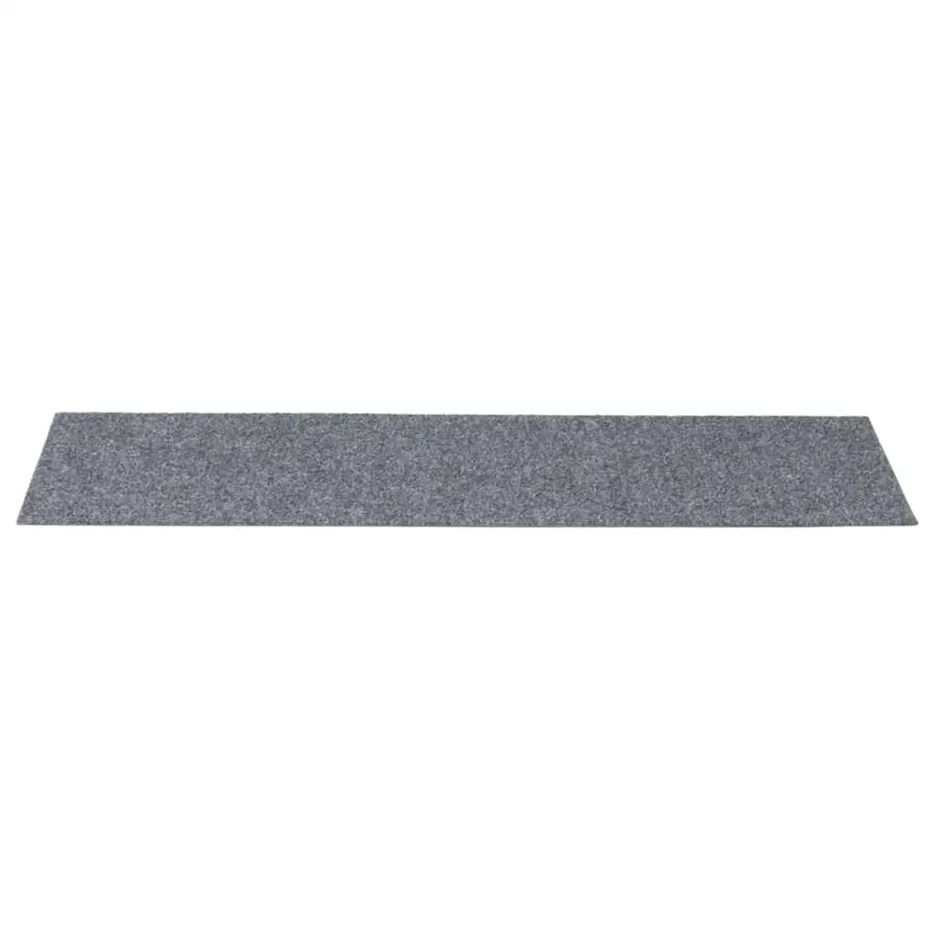 Tappetini per scale autoadesivi 15 pz 76x20 cm Grigio chiaro Rettangolari 326927
