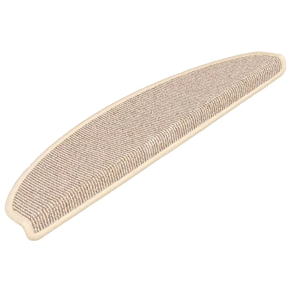 Tappetini per scale 15 pz 65x21x4 cm Bianco e Marrone Semicircolari Grandi 149860