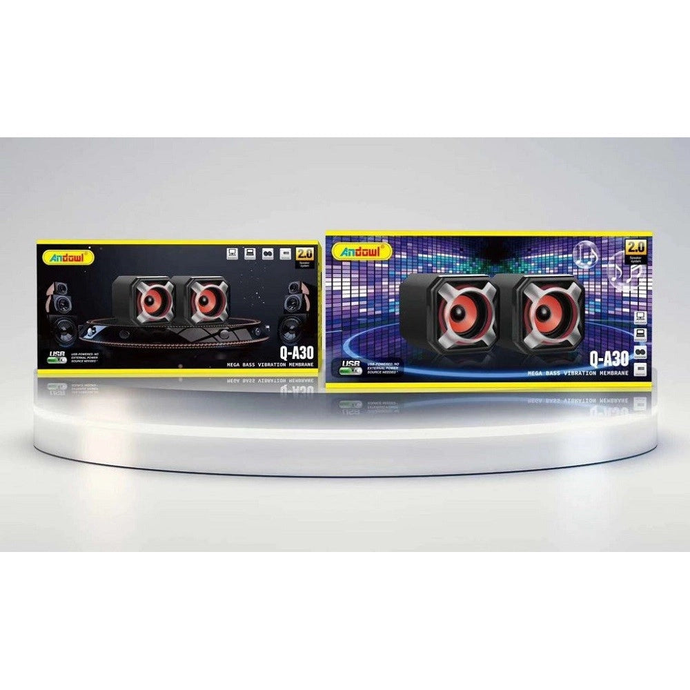 Trade Shop - Casse Altoparlante Per Computer 2,0 Mega Bass Bluetooth 10w Usb Portatile Q-a30 -