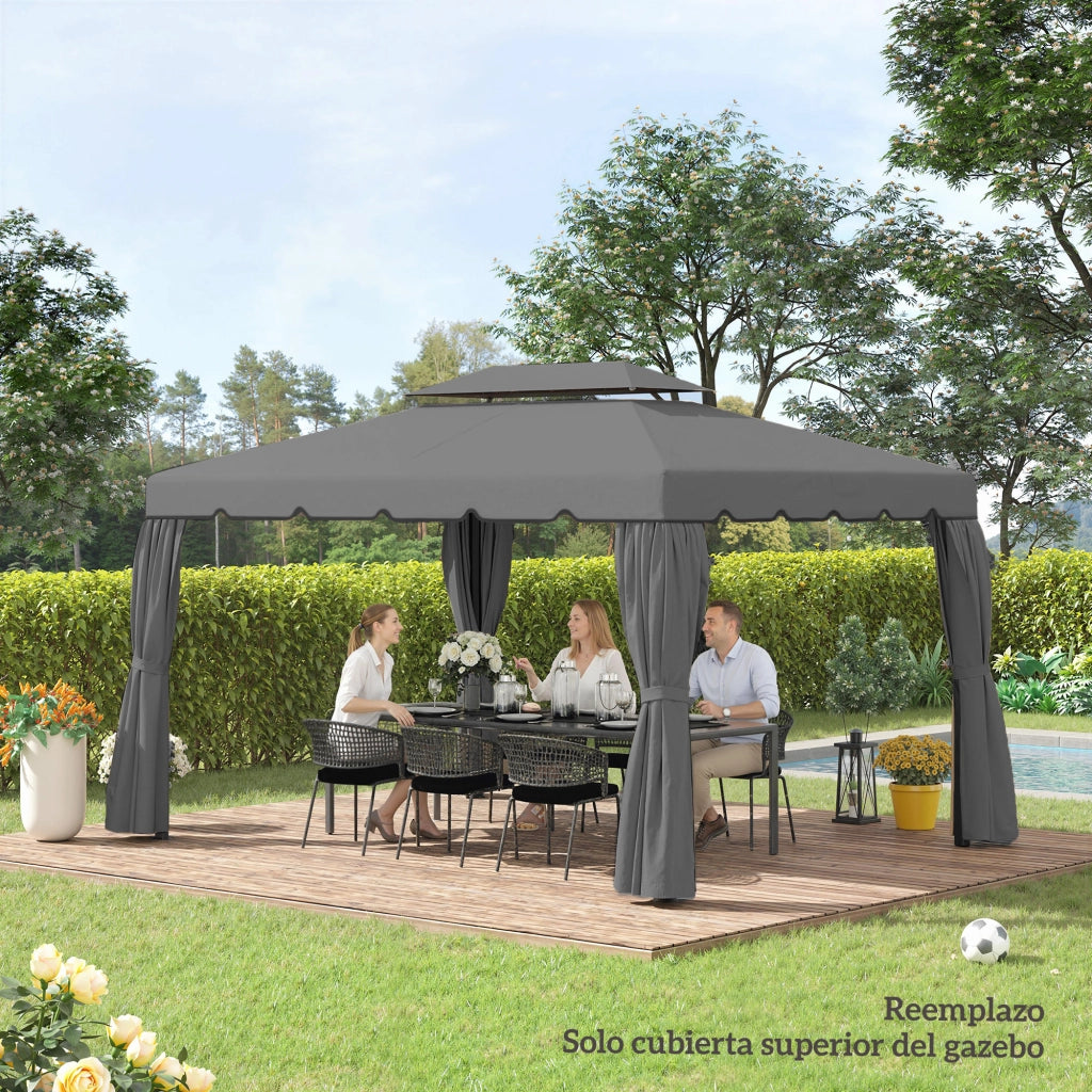 Toldo da giardino ¨C zephmum ¨C 4x3 m grigio chiaro