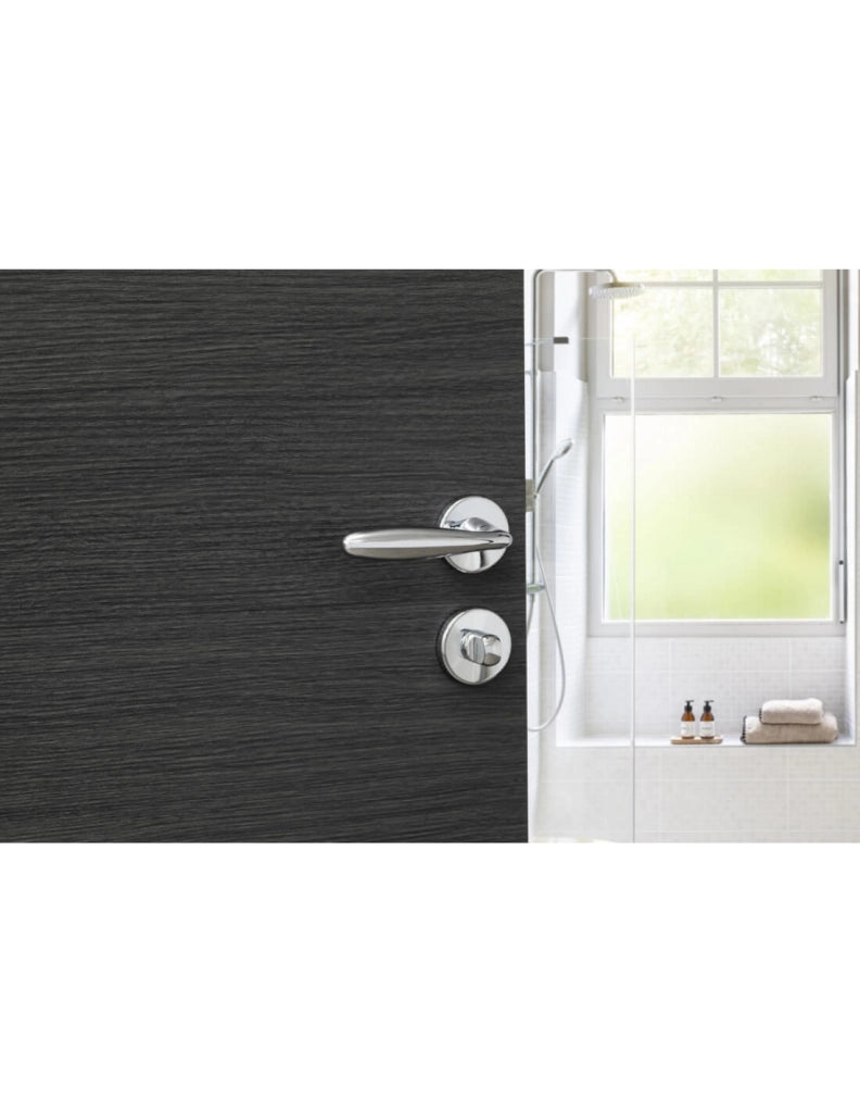 Coppia di rosette tonde Ø 50 mm con chiusura WC, cromo lucido – THIRARD