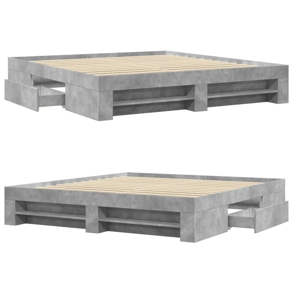 vidaXL Giroletto Grigio Cemento 200x200 cm in Legno Multistrato