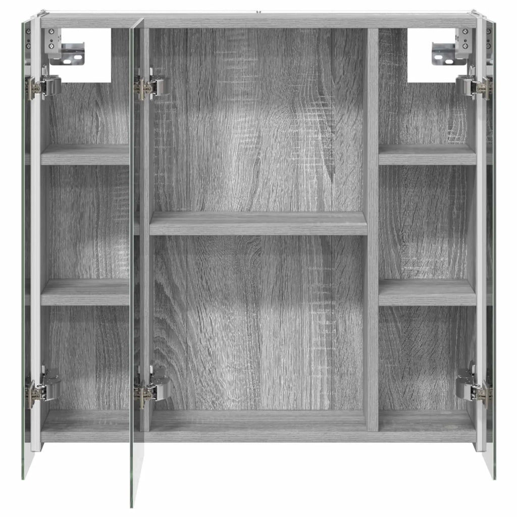 Mobiletto per specchio da bagno Grigio Sonoma