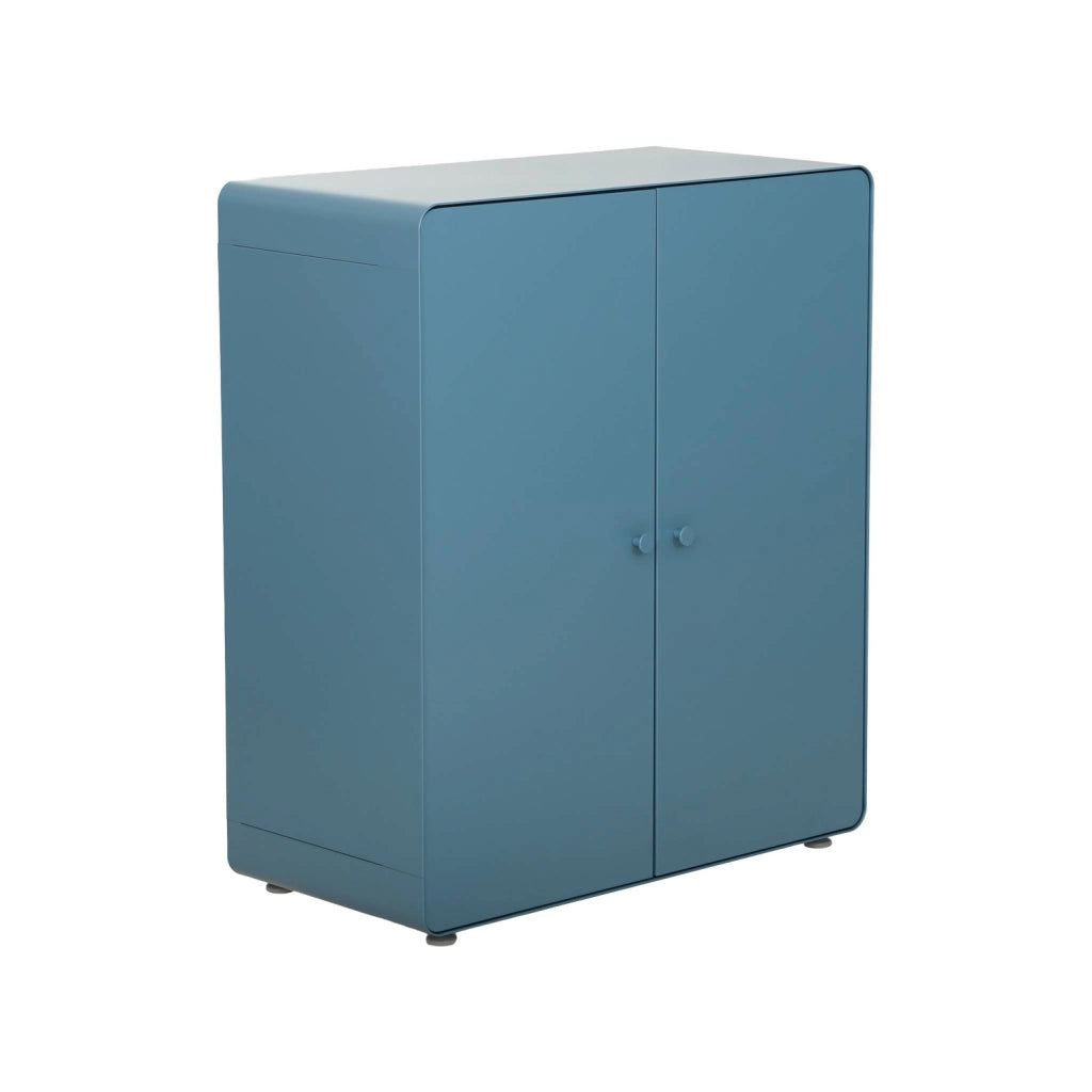 Credenza armadio metallo 2 ante, blu