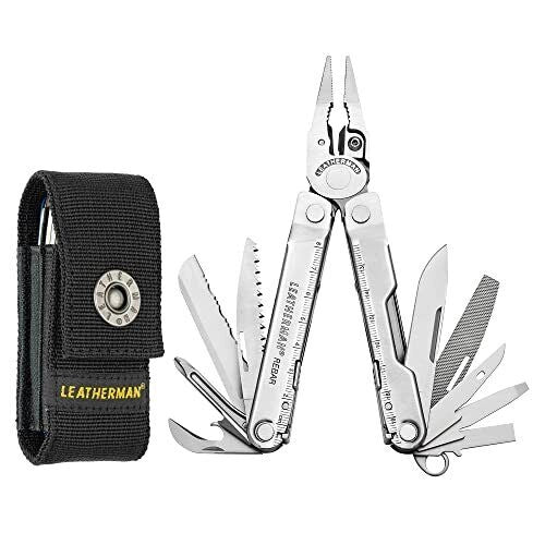 Leatherman LT831557 Rebar Utensile Multifunzione 17 Attrezzi Acciaio Inossidabile 420HC Custodia in Nylon colore Argento