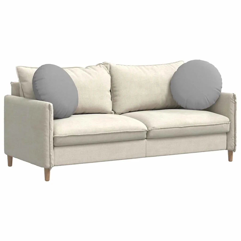 Cuscini per Seduta 2 pcs Grigio Nuvola Ø50 x 19 cm Tessuto 42014170
