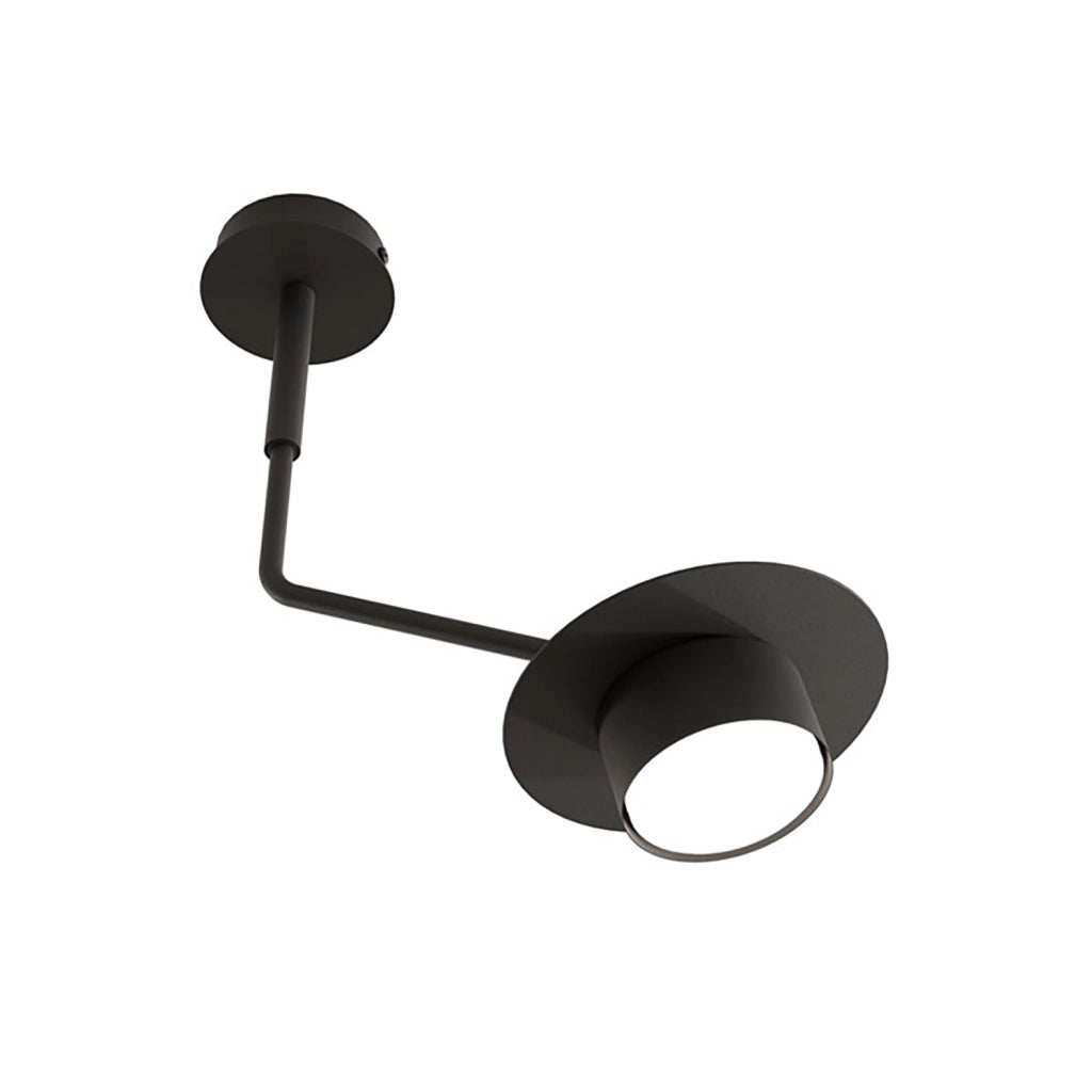 Plafoniera Minimal Cerere Acciaio Nero 1 Luce Gx53 Ip20