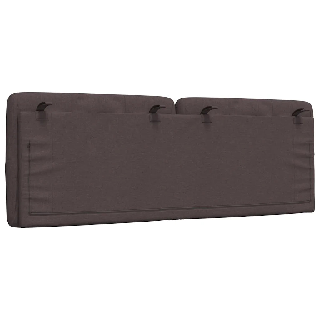 Cuscino Testiera-Cuscino per Testiera Marrone Scuro 120 cm in Tessuto