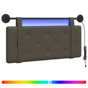 Testiera | Testata sospesa Con luce LED Grigio Similpelle