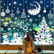 Decorazione di Natale Autoadesiva Fune di Neve Reutilizzabile per Finestre - Decorazione di Natale per Vetrine - PVC - 30 x 90 cm