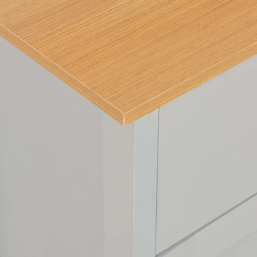 Credenza Grigia 112x35x81 cm 283743