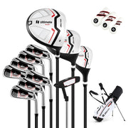 Set completo di mazze da golf da donna con borsa porta mazze, Set completo include driver #1 460CC e ibrido Rosso