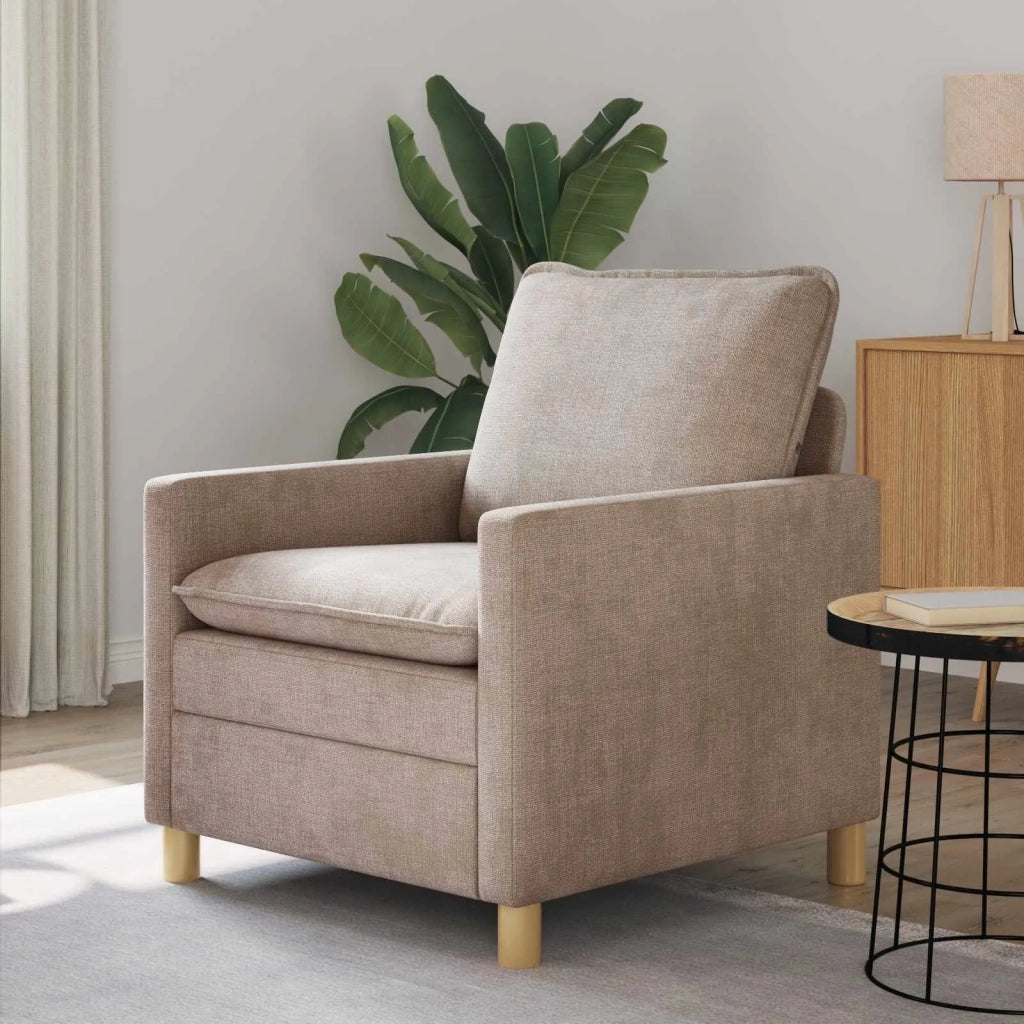 Divano | Divano da soggiorno | Sofa Beige 76 x 81 x 87,5 cm Poliestere